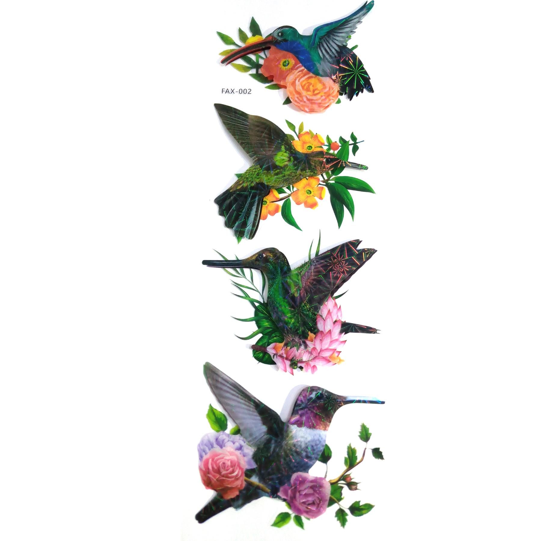 Romantic Birds Wall Stickers Art Vinyl Wallpaper 4 PCS