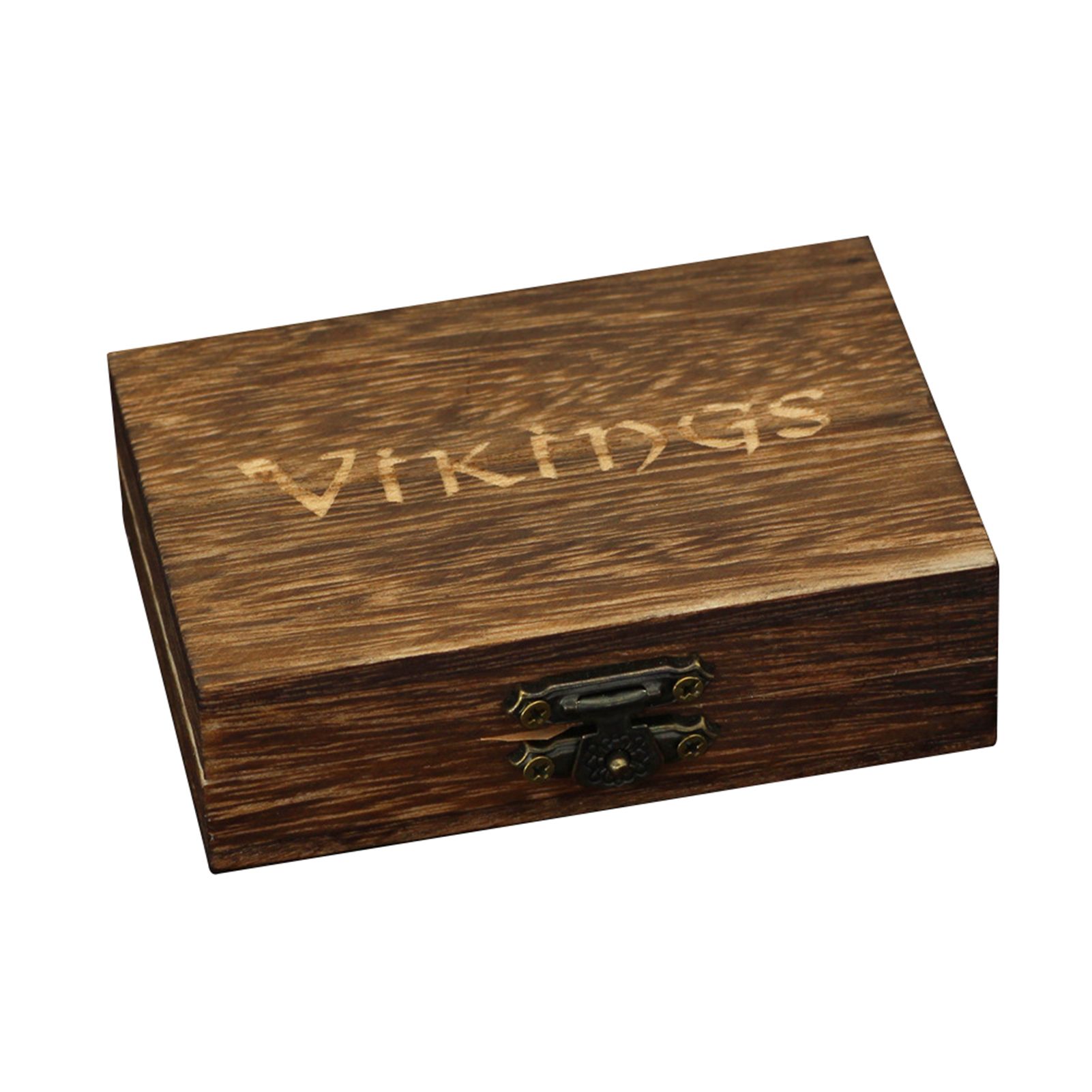Vintage Jewelry Box Minimalist Design Rectangular Wood Keepsake Box with Hinged Lid for Home