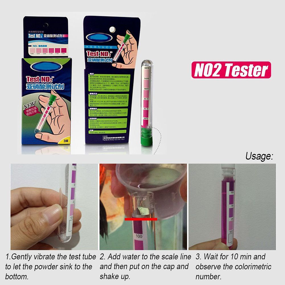 Yfashion Aquarium Fish ank PH NO2 NO3 Water Quality est Kit