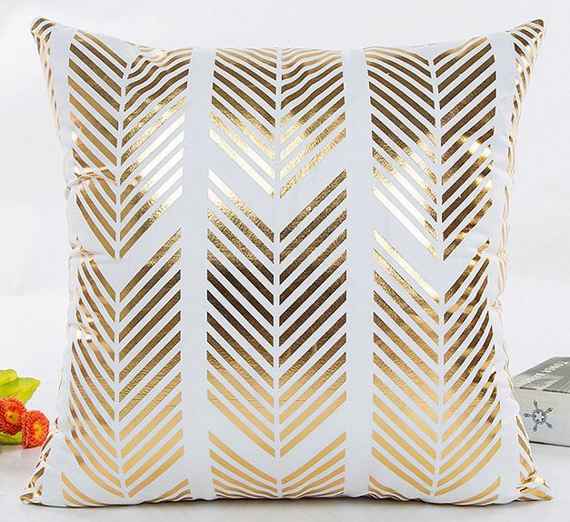 Bronzing Pillow Cover Polyester Cushion Cover Sofa Pillow Case for Living Room Pillowcover Home Decor