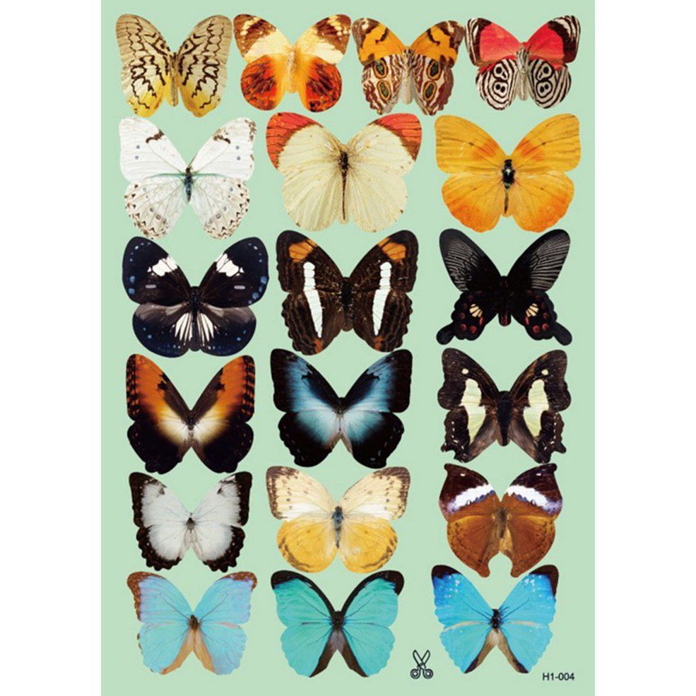 HA  Butterfly Stereoscopic Wall Stickers For Children's Bedrooms Removable Sticker