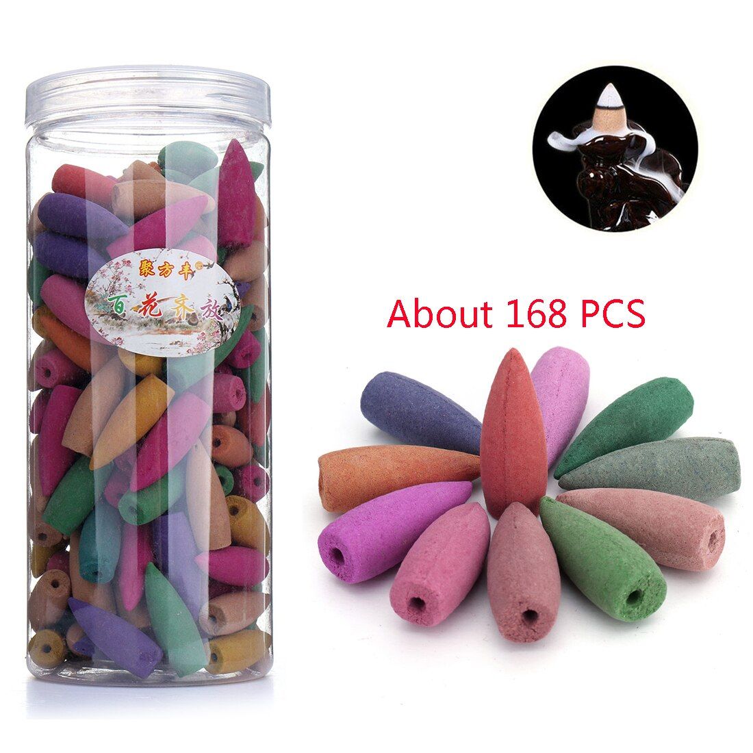 Approx 168pcs/box Incense Cones oke Backflow Incense Jaine Lavender Sandalwood Fragrant Aromatherapy Indian Tibetan Cones