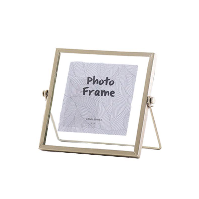 Nordic Ins Geometric Metal Three-Dimensional Photo Frame Iron Glass Photo Frame Set Up Wall Photo Decoration