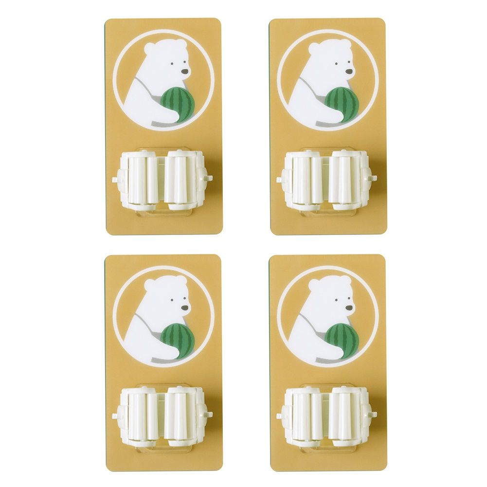 4Pcs Cartoon Adhesive Wall Mounted Mop Brush Holder Broom Storage Rk Organizer