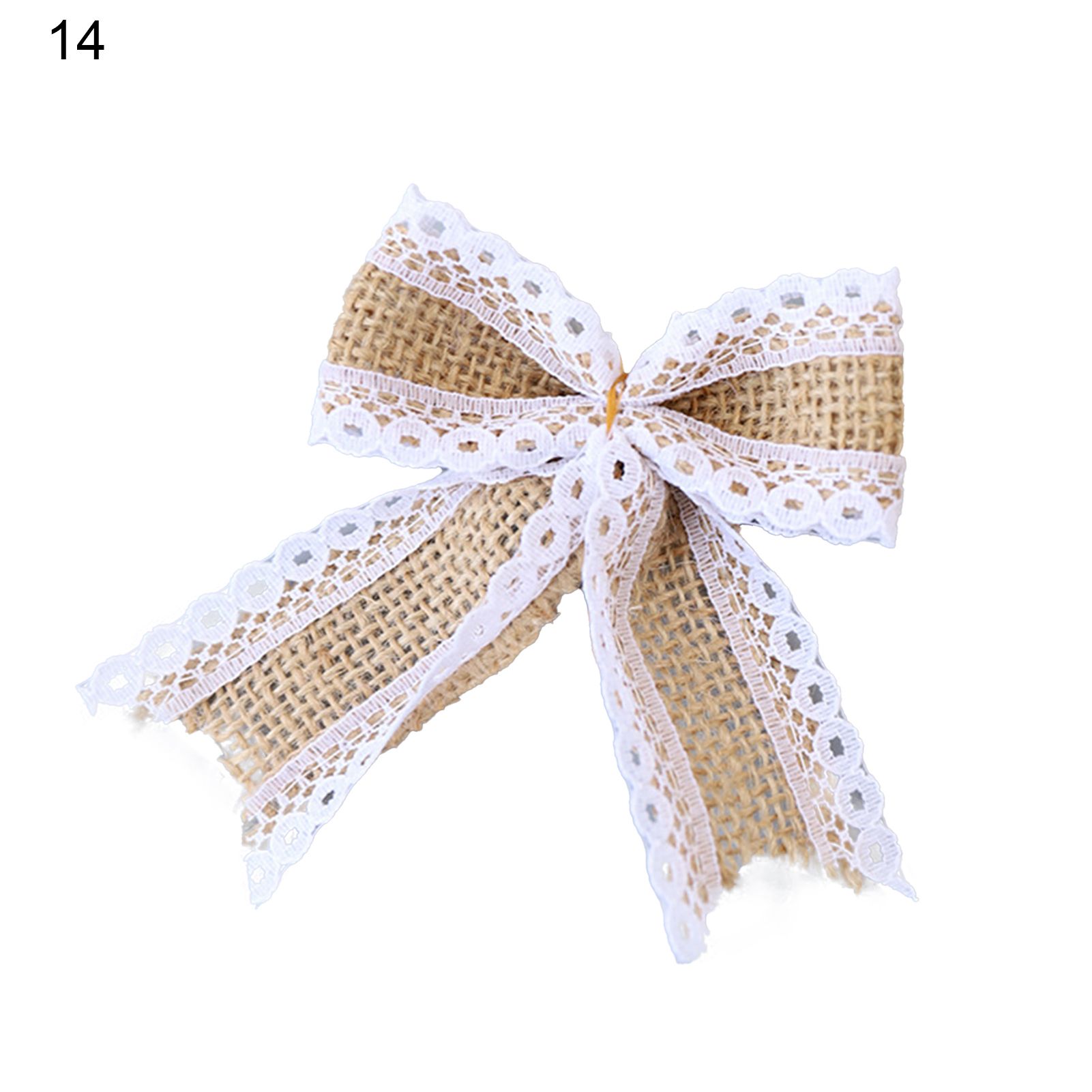 Jute Flower Simulation Delicate Jute Artificial Flower Bowknot Ornament