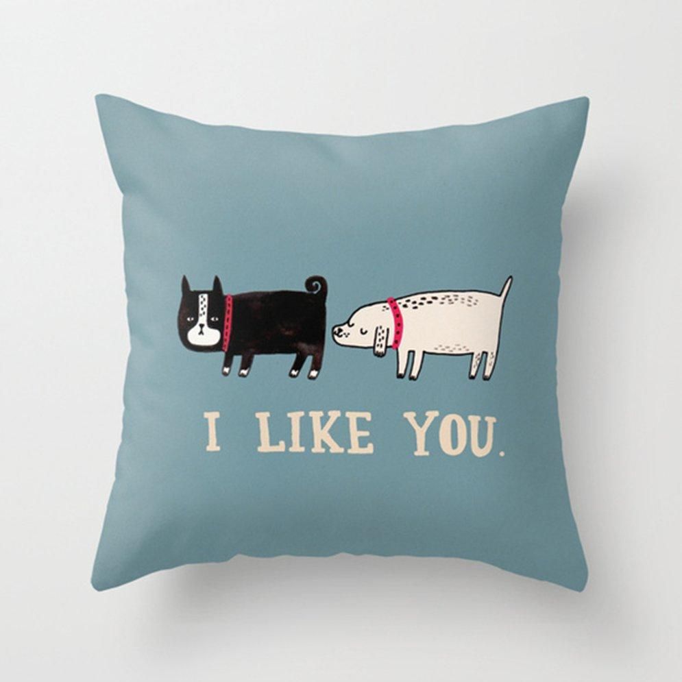 Pillow Case Cushion Cover Pillow Cover Cushion Case PillowcasePig loves dogs