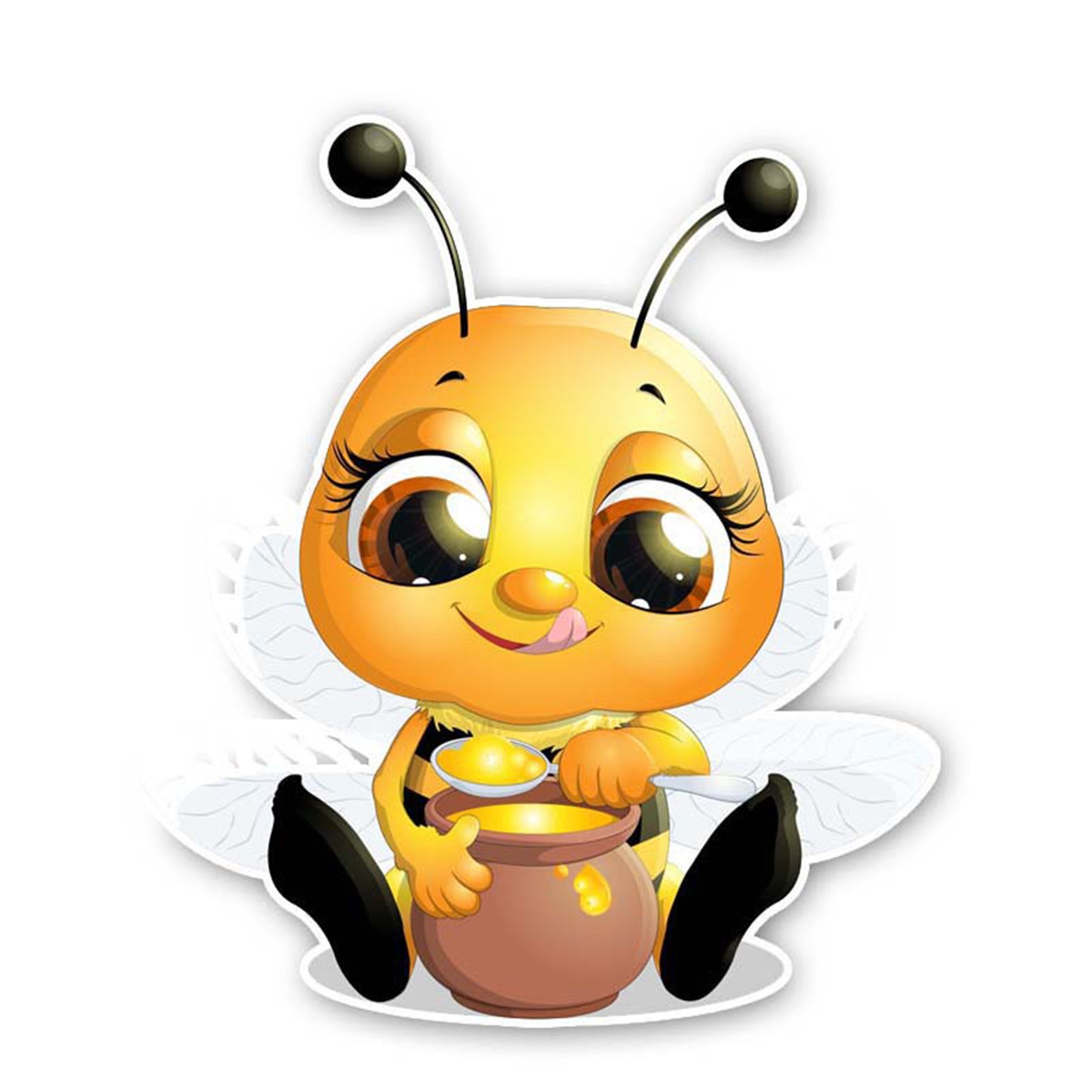 Wall Sticker Cartoon Bee Pattern PVC Refrigerators Door Decal Decoration for Car