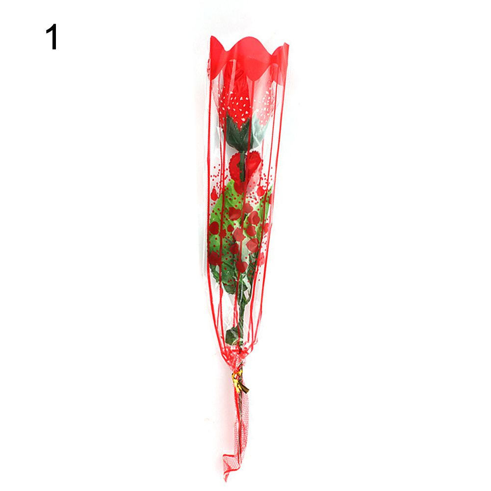 1Pc Glow in Dark LED Light Artificial Rose Flower Girl Romantic Gift Holiday Toy