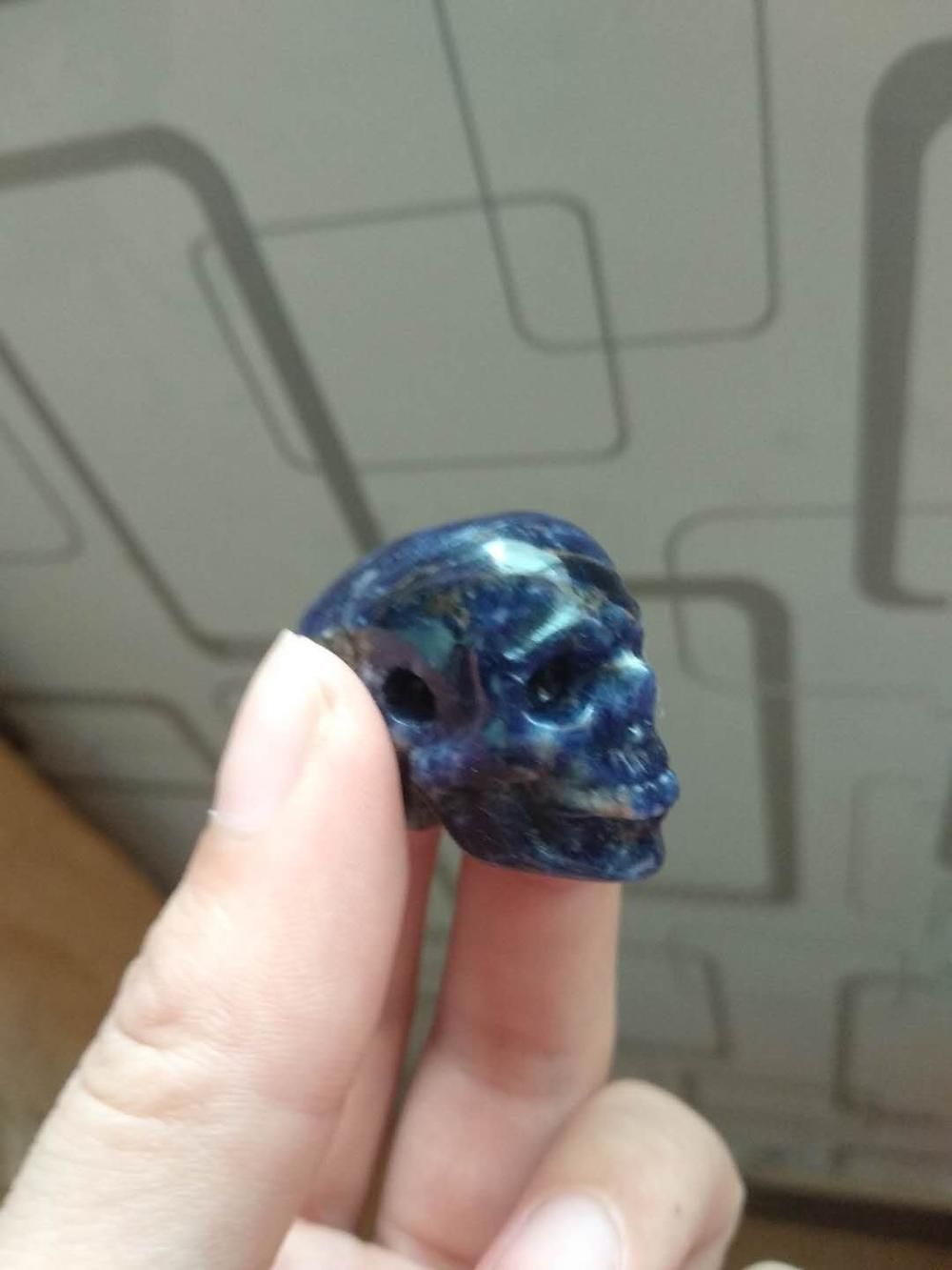 1pc Natural Different Kinds of Gemstone cute Skulls Quartz Crystal Skull Healing
