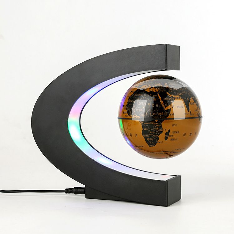 Yfashion LED Electronic Magnetic Levitation Floating old Color lobe Night Light e Decor 8.5cm in Diameter 3Inches