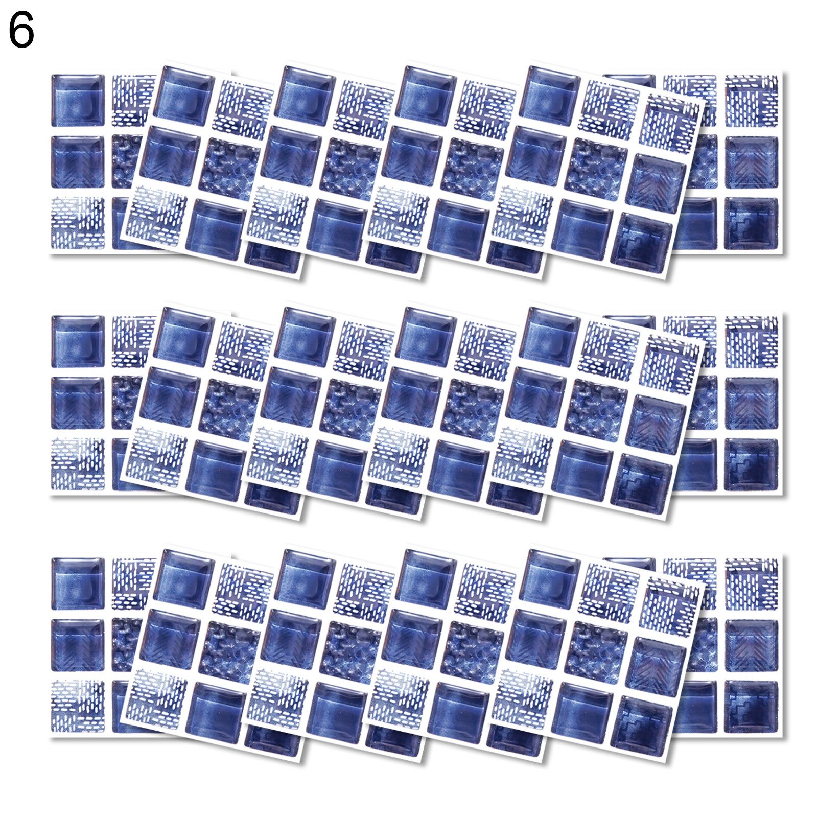Wall Tile Sticker Non-fading istic 3D Pattern Wallpaper
