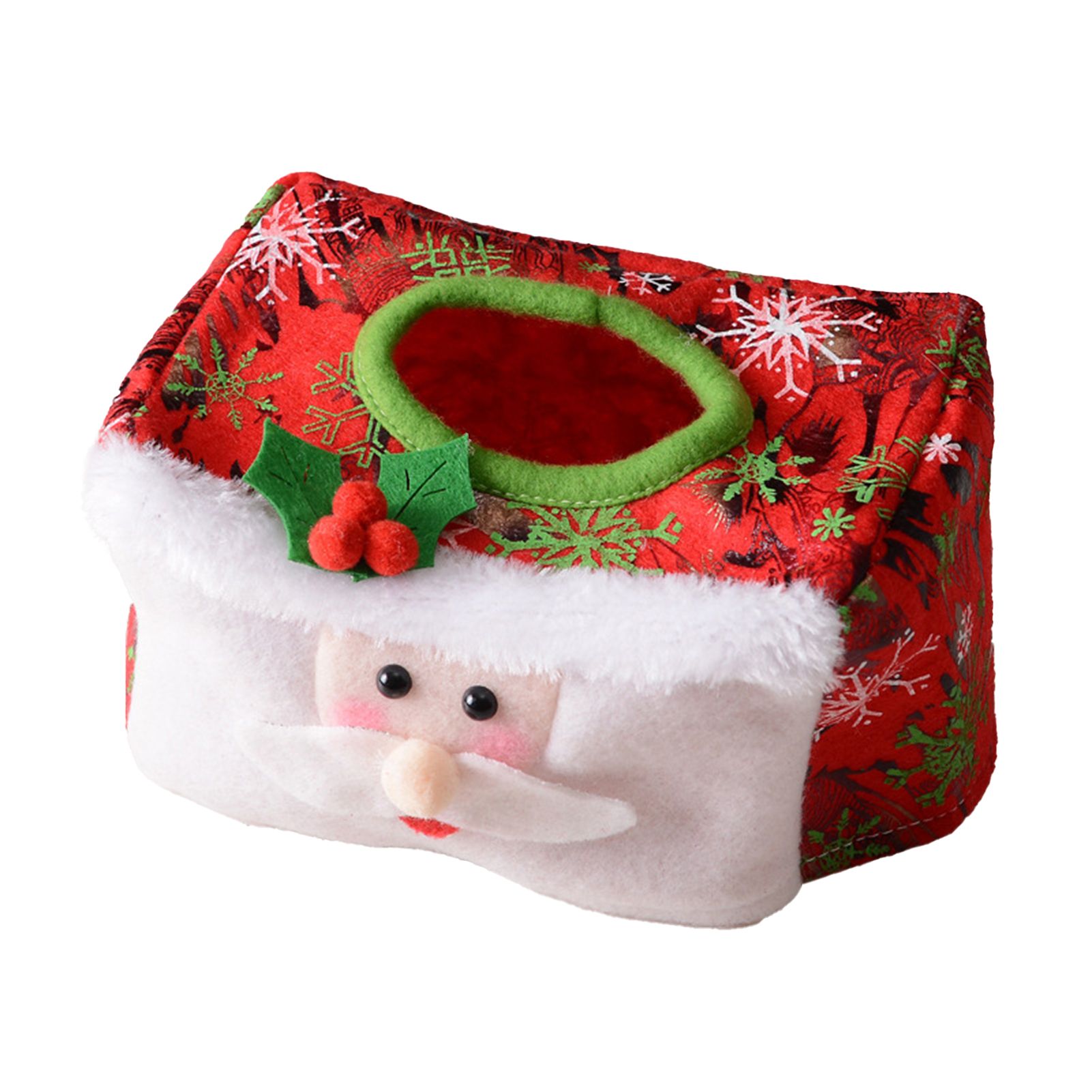 Snowman Shape Tissue Holder Bag Christmas Style Visual Effect Non Woven Fabric Creative Tissue Holder Pouch for Home