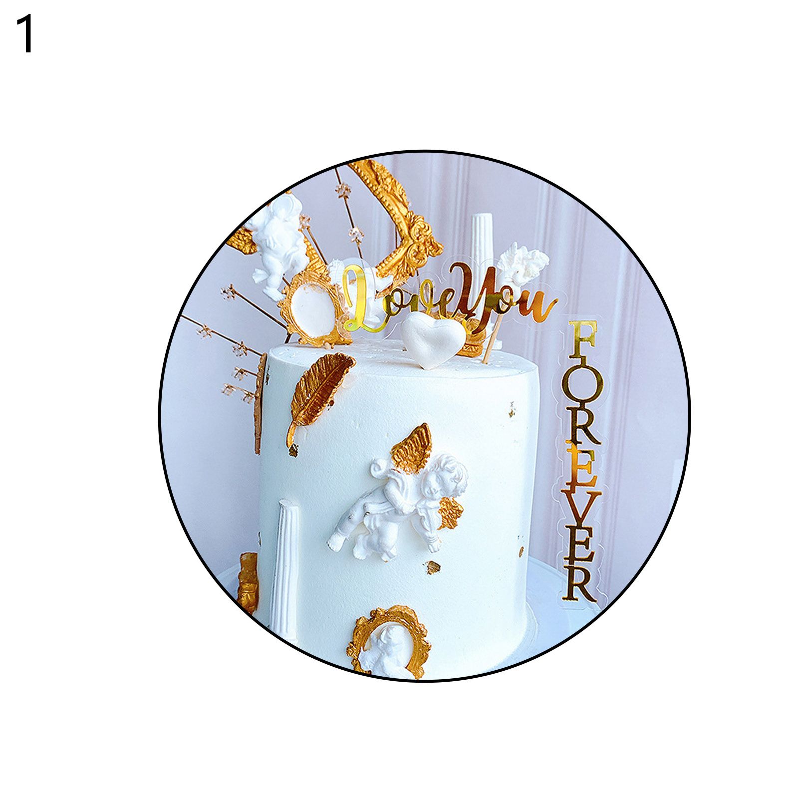 Birth Cake Topper Right-angle Design Fine rylic Cake Top Decoration