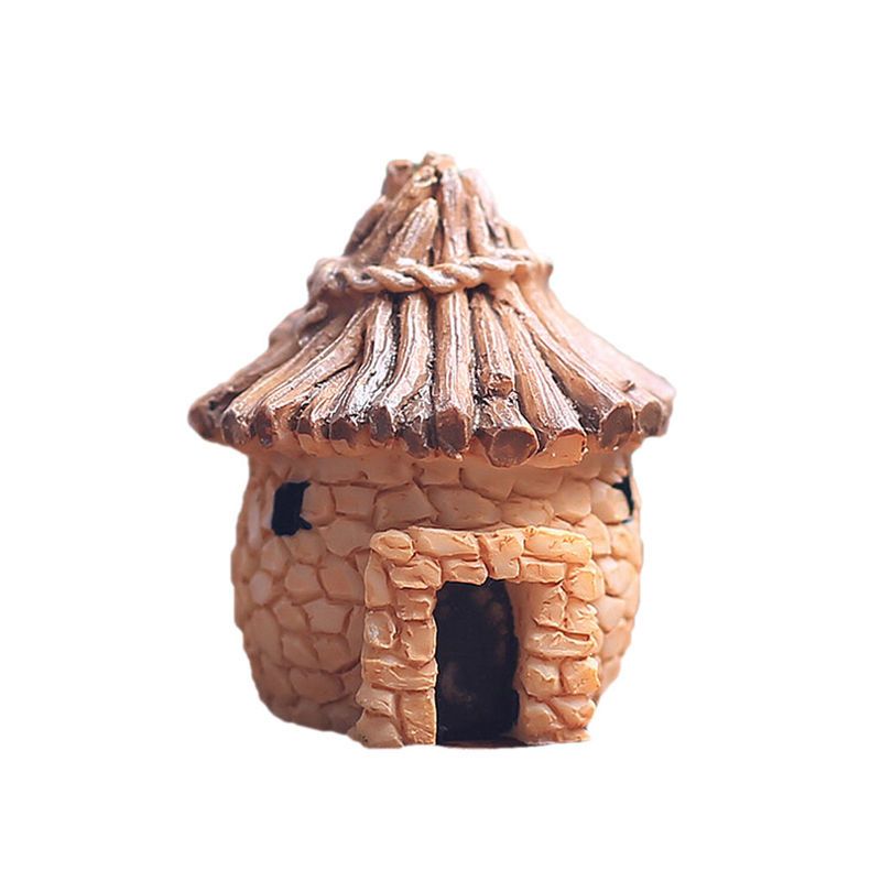 Mini Sdivaight Bending Bridge House Mushrooms Fence Craft Figurine  t Garden Ornament Miniature Fairy Garden Decor DIY