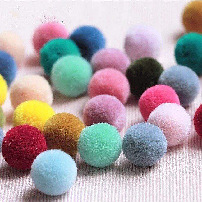 15/20/25/30mm  Cashmere Pompom Fur Craft DIY Soft Pom Poms For Earrings/Hair Decoration,Sewing On Cloth Accessories