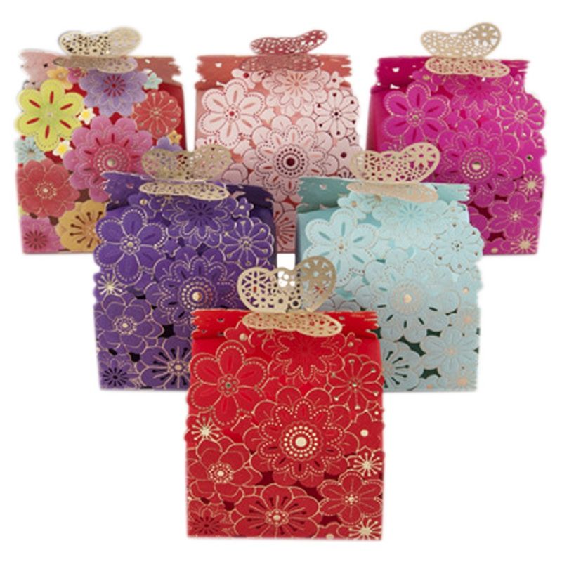 Wedding Candies Box Cool Hollow European-Style High-End Wedding Butterfly Candy Box Packaging