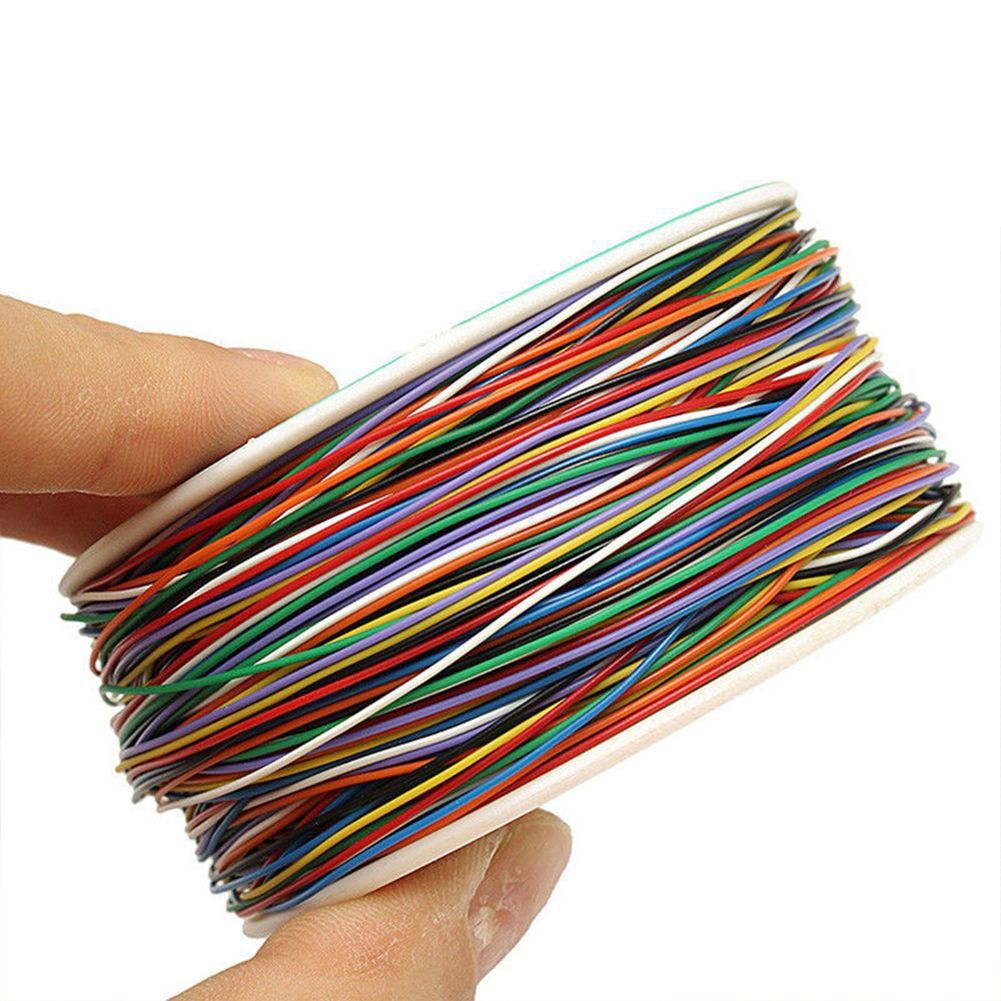 GC 1 Roll Colored Insulation Breadboard  Wires 280m 30awg 8-color Tinned Copper Pcb Wrapping Cable Multipurpose Breadboard Jumper color