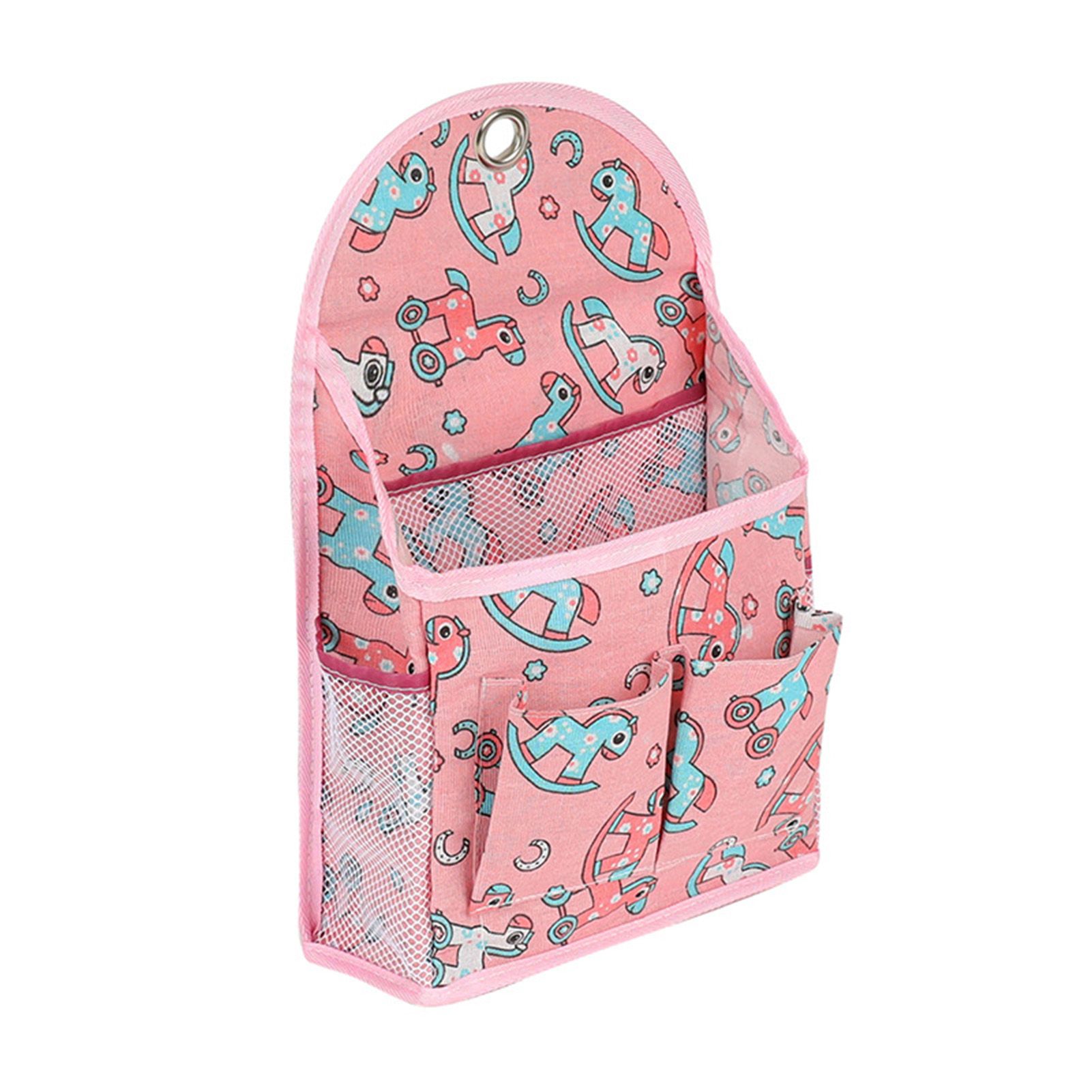 Storage Pocket Space-saving Soft Cute Pattern Multi Grids Wall Hanging Pouch