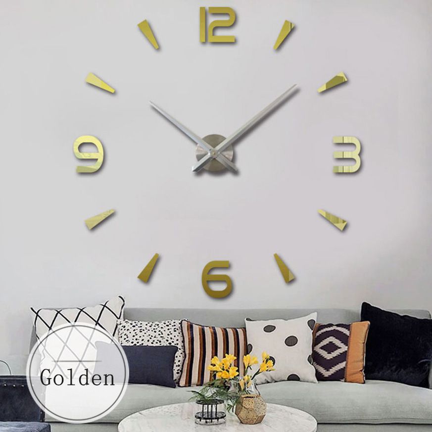 wall clock quartz watch reloj de pared modern design large decorative clocks Europe acrylic stickers living room klok clock Professional safety design