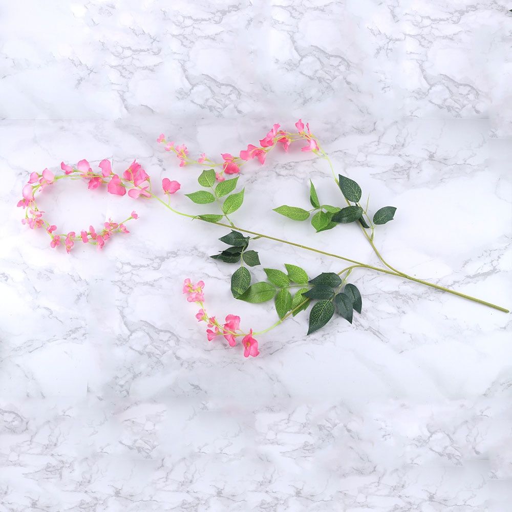 Artificial Fake Wisteria Vine Rattan Hanging Garland White Silk Flowers String Home Party Wedding Decoration Outdoor Arch Decor