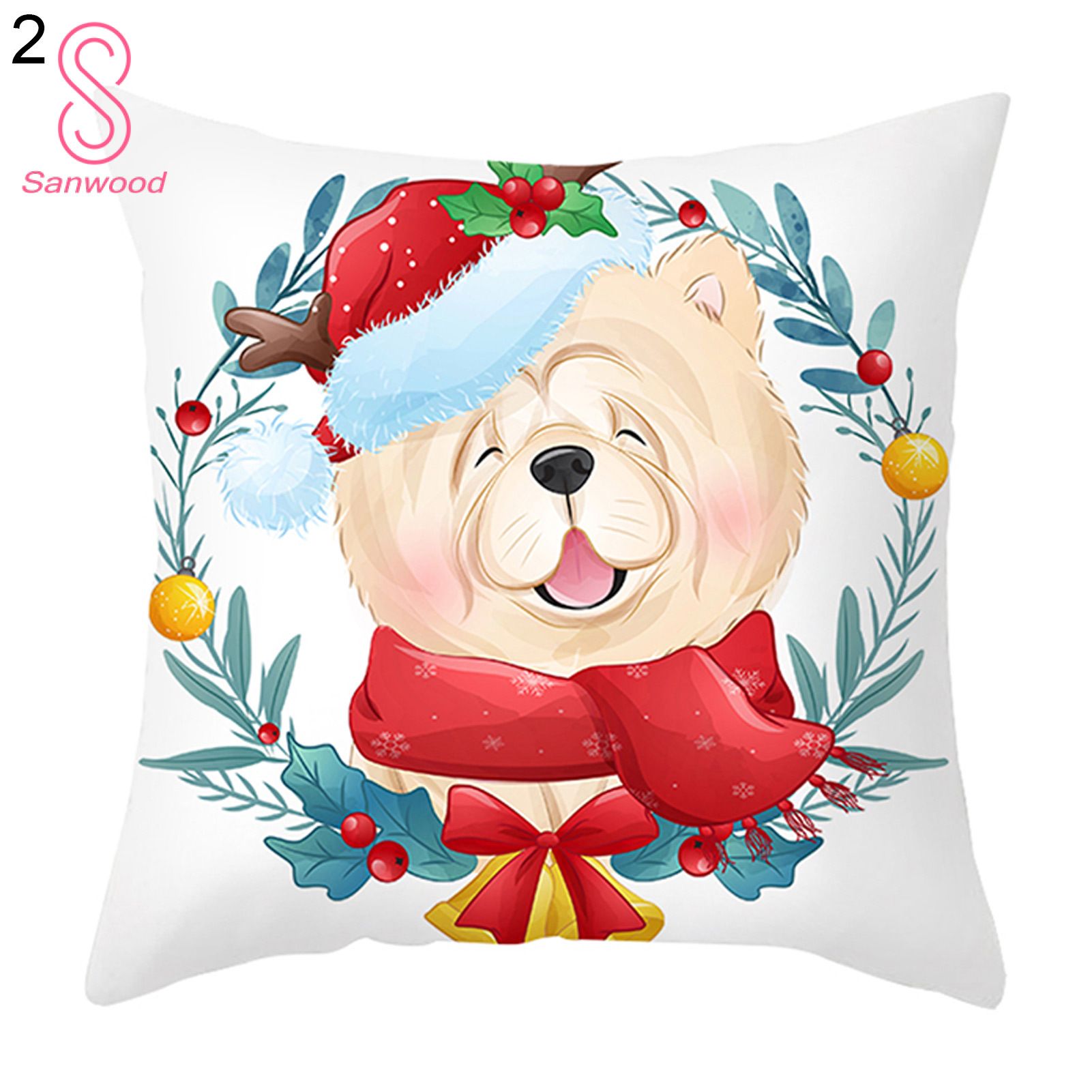 Cushion Cover Breathable Zippered Closure Pillow Case