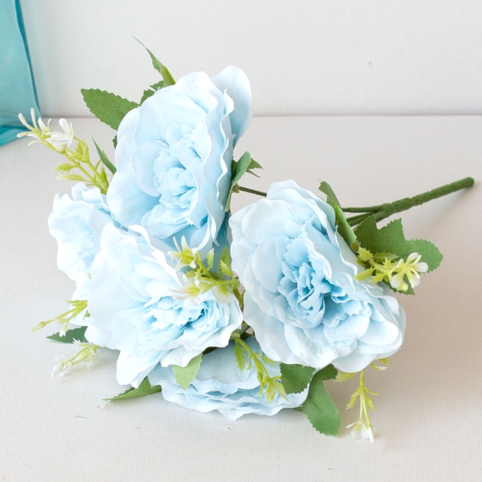 Simulation Flower Realistic Appearance Outdoor Indoor Faux Rose Flower Branch