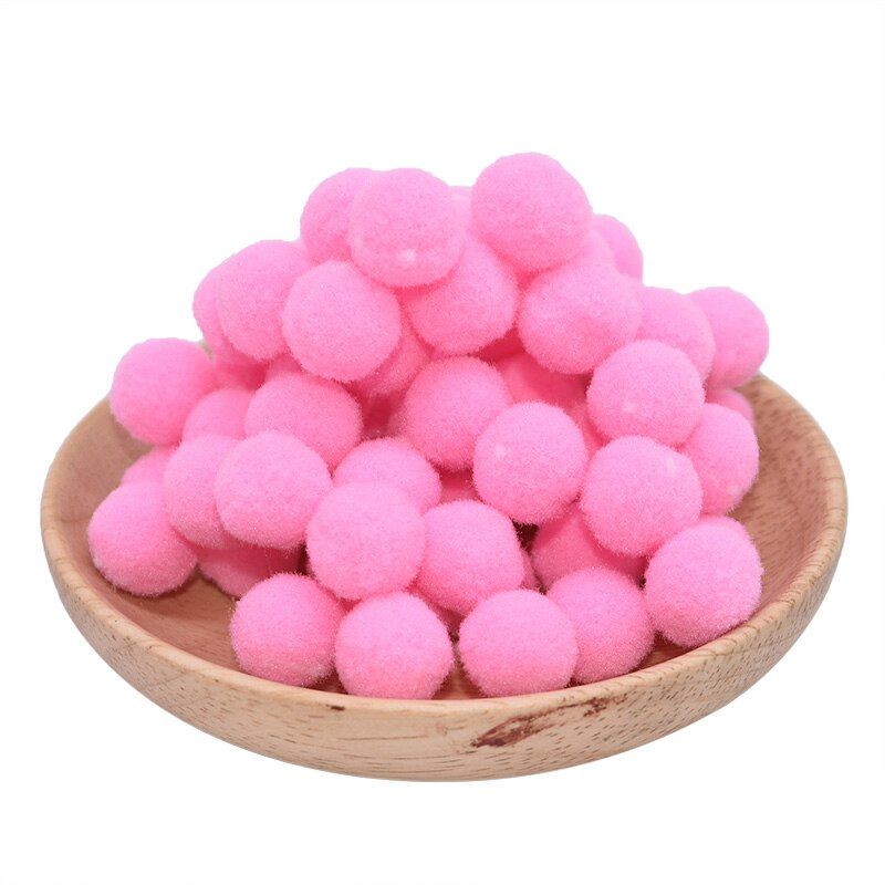 100Pcs/lot Pompom 15mm 20mm 25mm Soft Pompones Fluffy Plush Crafts DIY Pom Poms Ball Furball Wedding Home Decor Sewing Supplies