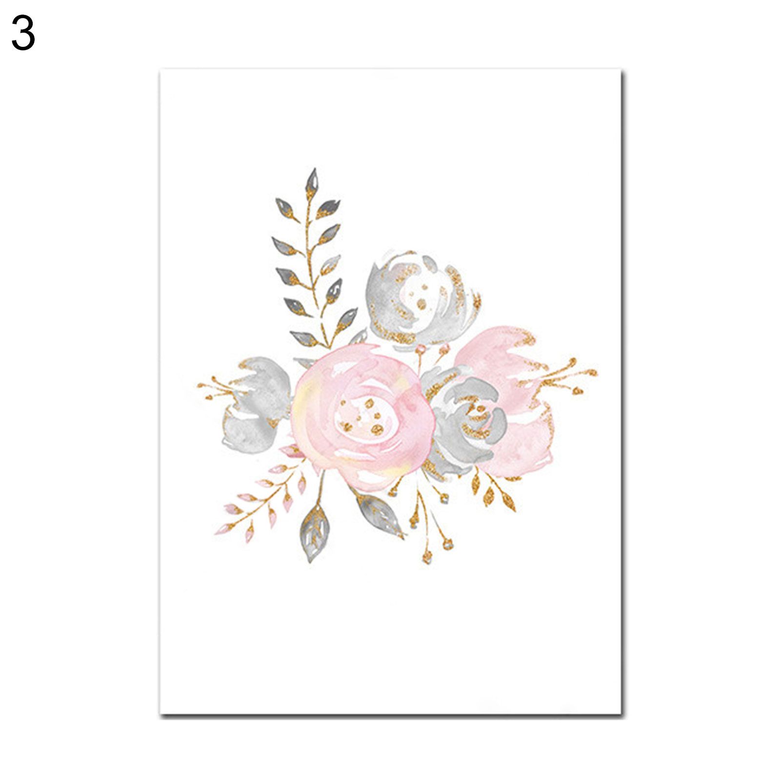 Letter Flower Modern Style Art Painting Living Room Decorative Frameless Picture