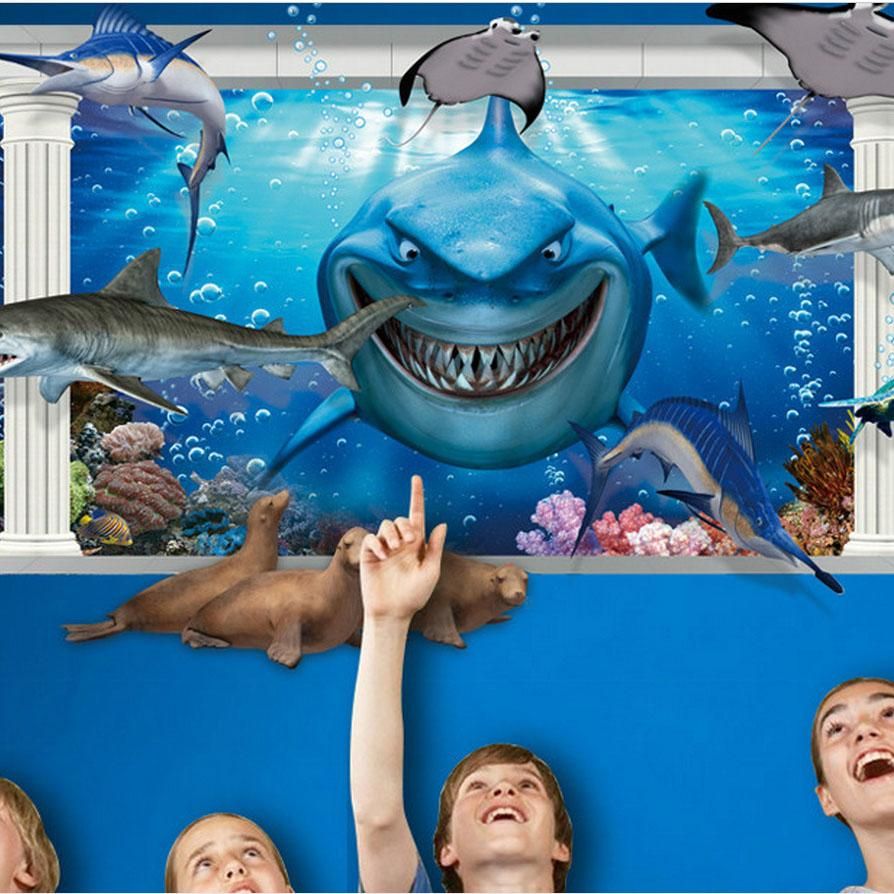 Miico 3 /D Creative PVC Wall Stickers Home Decor Mural Art Removable Submarine World Wall Decals-Global Collection