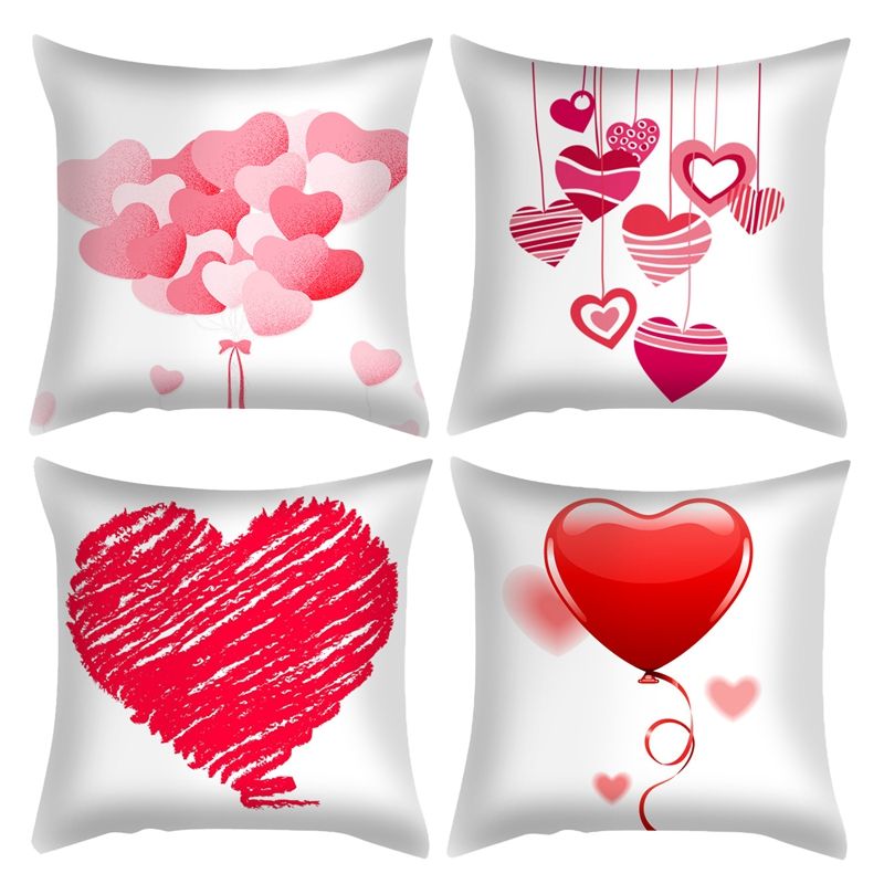 Valentines Day Pillow Covers 18X18 Inch, Valentines Day Decor for the Home, Valentines Day Decor Red Holiday Pillows
