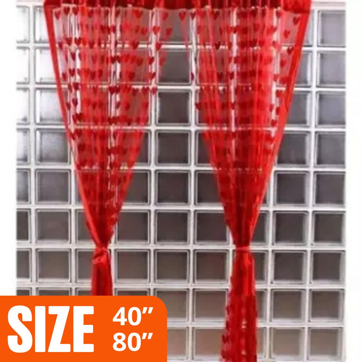 Window and Door Sheer Design Curtain 40×80 inches 1 piece