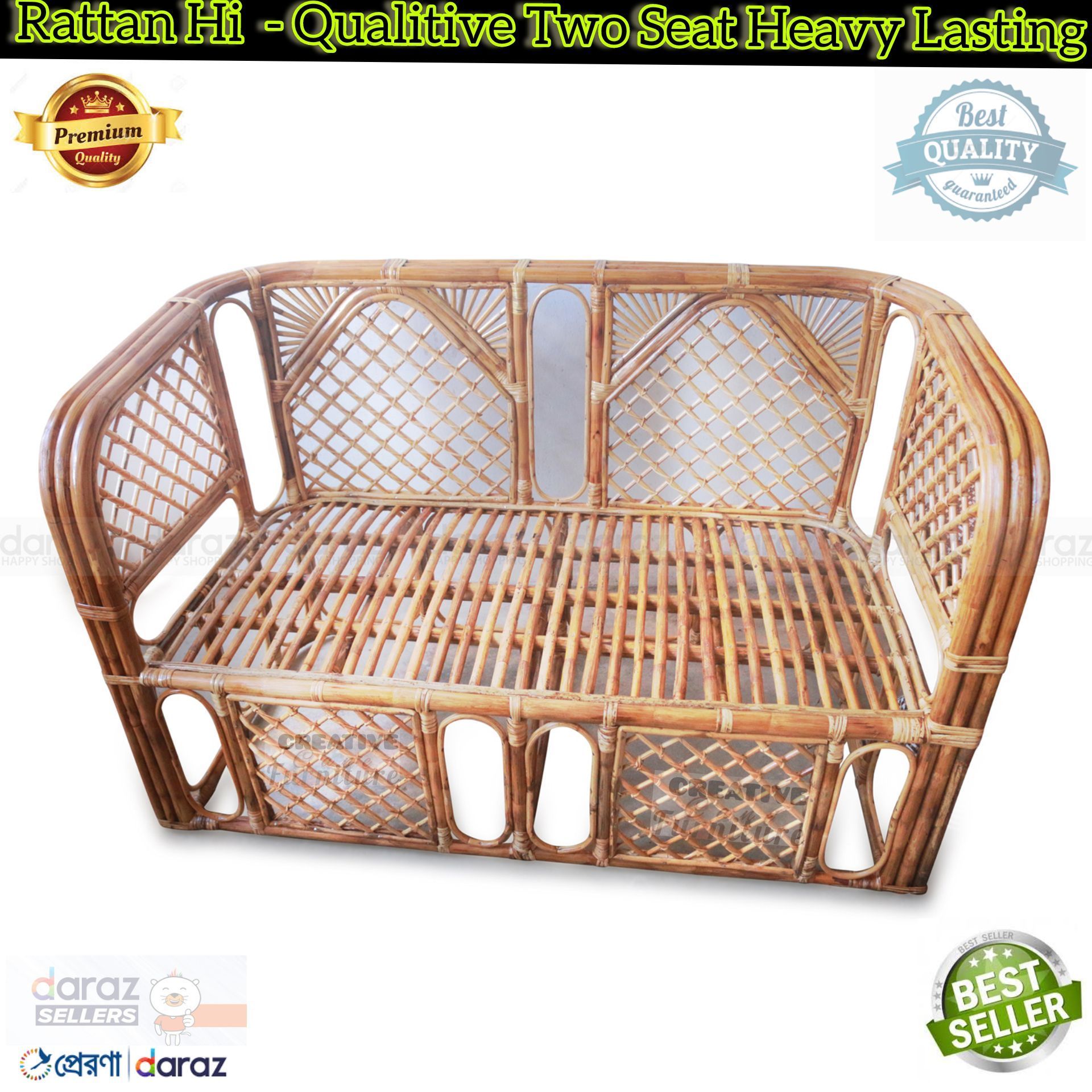 Rattan Heavy 40"  Made Double Seater Sofa for (( Your Home & Office )) Hand Made My Factory  Double Seater Chair, New Brand Qualities Design.