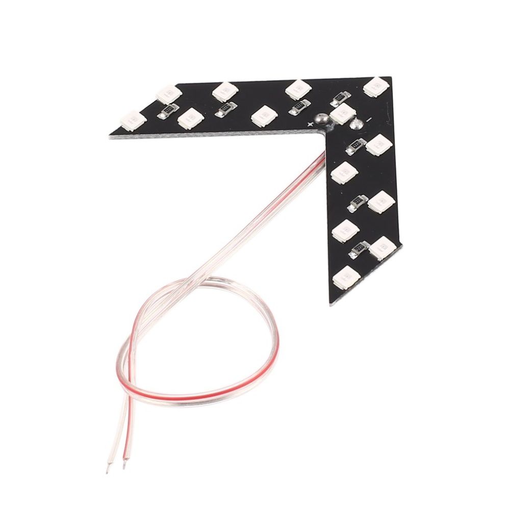 1X Arrow Indicator 14 Led 3528Smd Car Rearview Side Mirror Turn Signal Light Orange