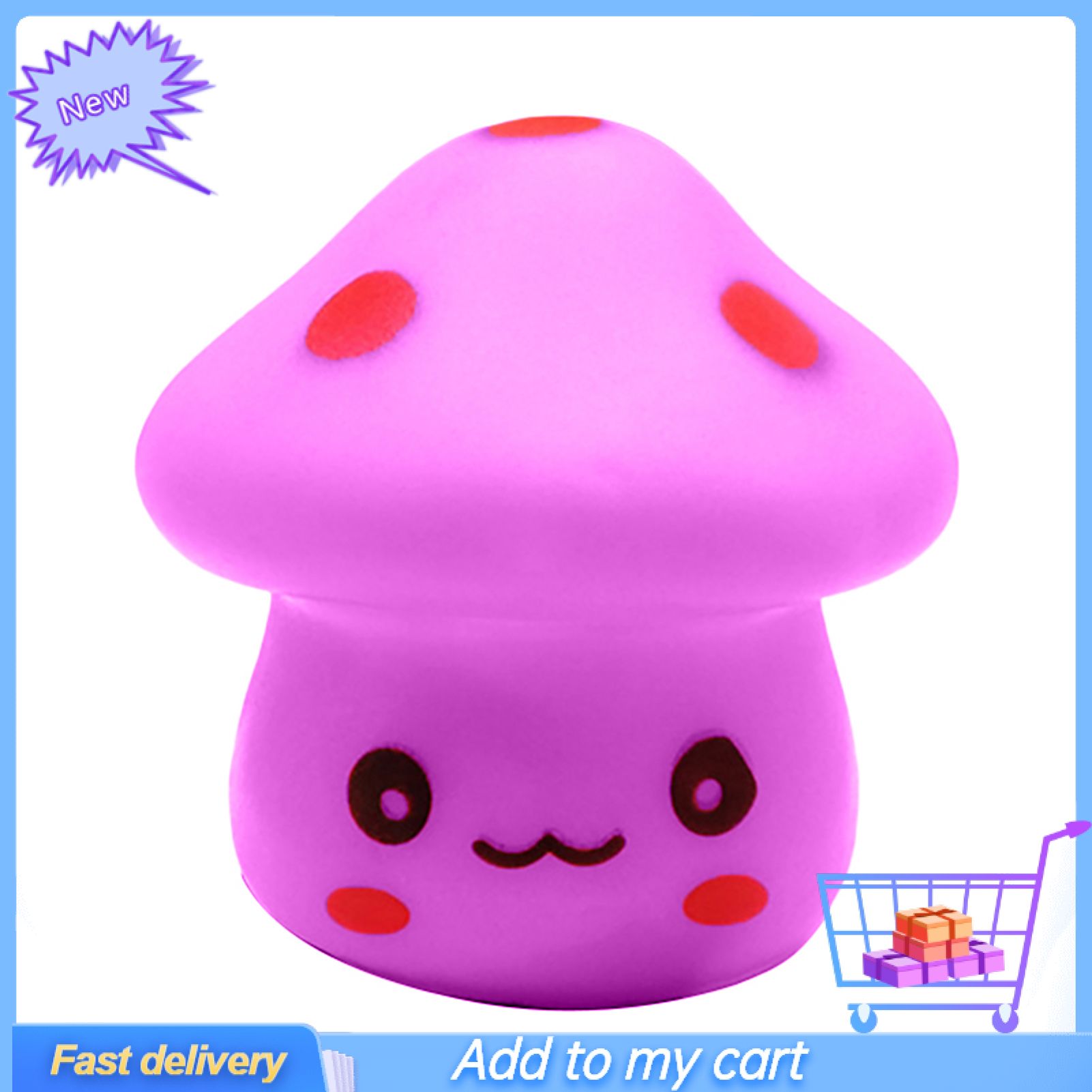 Night Light Fantastic Cute Vinyl Mushroom LED Light for Desk Decor