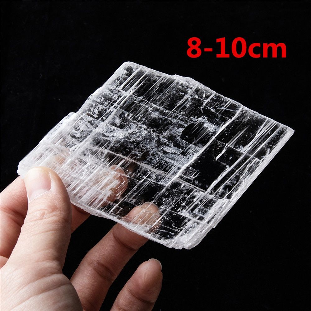 1pcs 8-10cm Selenite Slice Material Natural Stones Chakra Reiki Quartz Crystal Stones For Divination Collection
