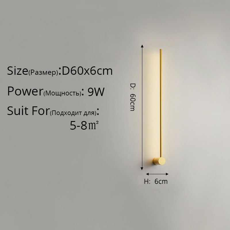 Led Wall Lamp Long Wall Light Decor For Home Bedroom Living Room Surface mounted Sofa background Wall Sconce Lighting Fixture
