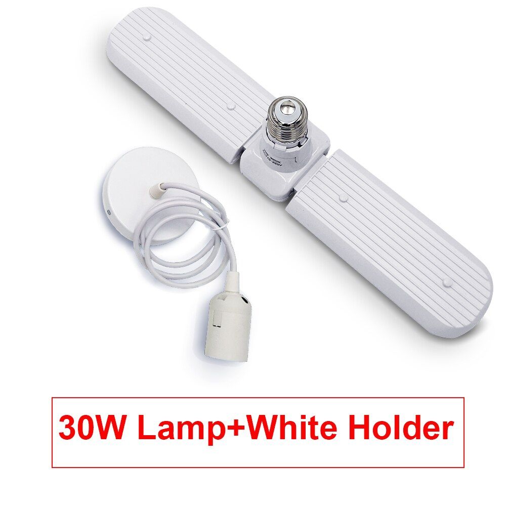LED Bulb 45W E27 220V 110V 60W 30W Home Garage  Saving High Brightness Ceiling Lamp Foldable Fan Blade Adjustable Angle