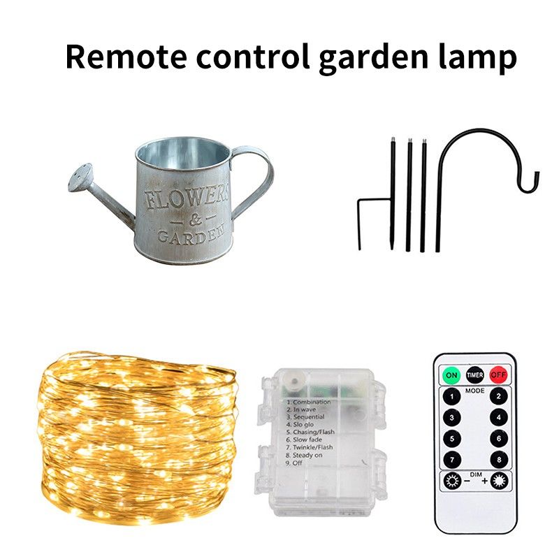 Sprinkler Bucket Garden ArtSolar Lawn Light Star String Light Outdoor Gardening LED Landscape Lamp Pathway