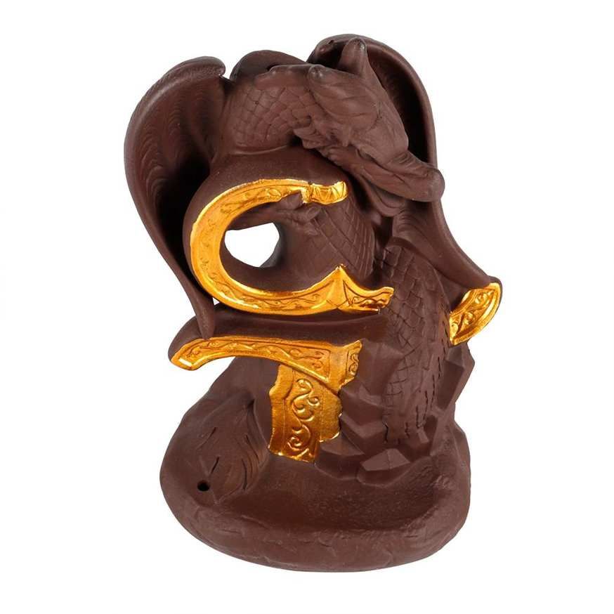 Aromatherapy Decor Redware Backflow Incense Burner Office Pterosaur Censer