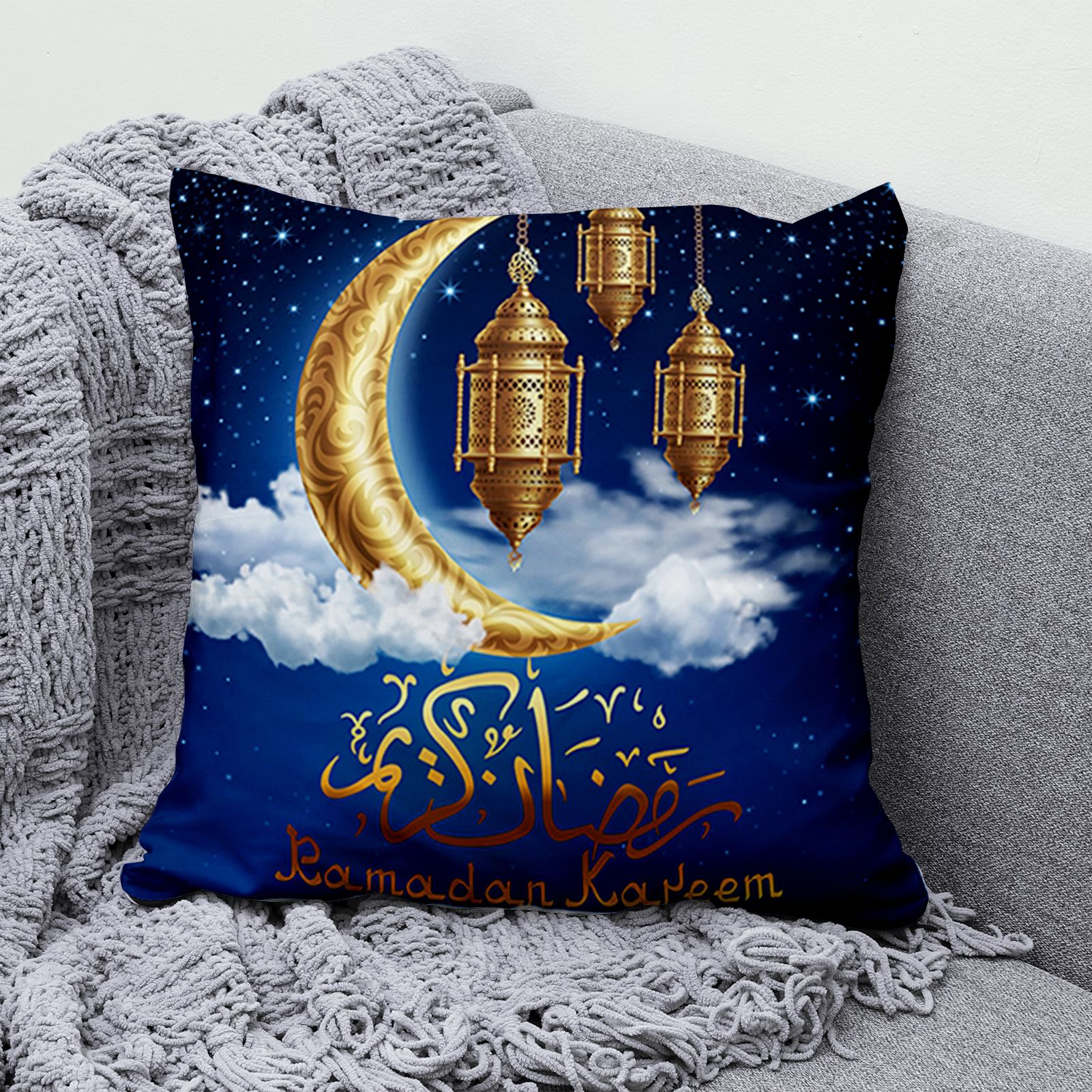 Cushion Throw Cover Nice-looking Decorative Letter Printed Cushion Throw Cover