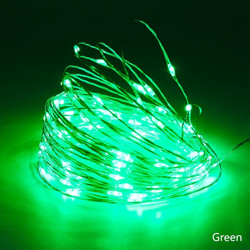 LED String Lights 10M 5M USB Waterproof Copper Wire Garland Fairy Light For Christmas Decoration Party With 8 Colors--Blue--5M