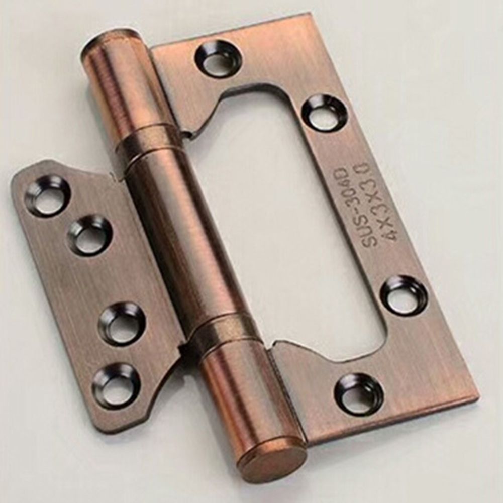 Yfashion Mute Stainless Steel Plating Lash Hinge for Indoor Furniture Cabinet Doors Accessaries