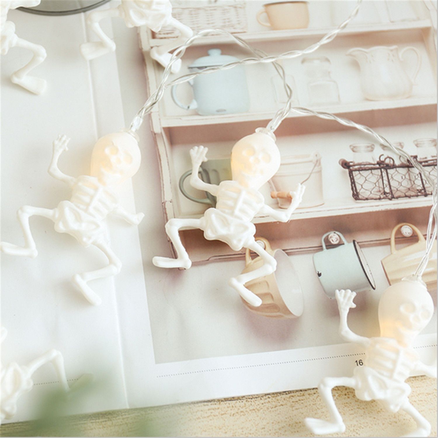Halloween lantern string skeleton skeleton Ghost Festival outdoor decorative props