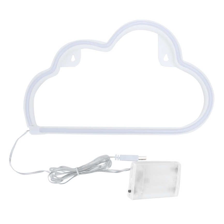 Neon Light Cloud Shape LED Wall Sign Lights Lamp for Home Bar Festive Party Christmas Wedding