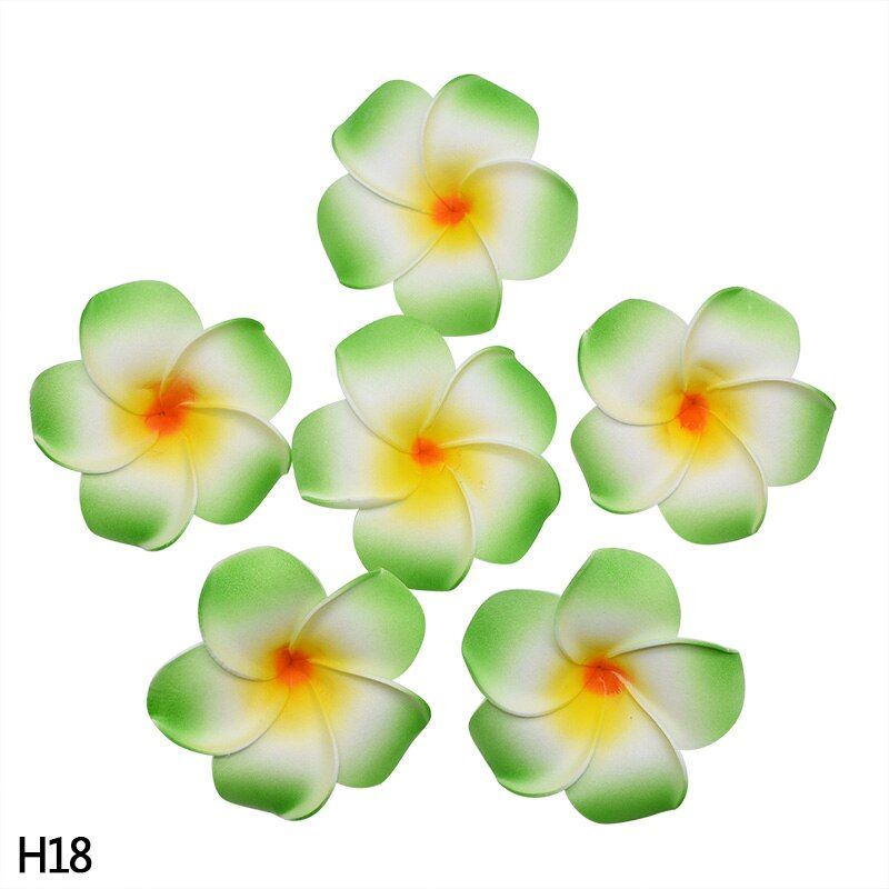 10Pcs/lot Plumeria Hawaiian PE Foam Frangipani Artificial Flower Headdress Flowers Egg Flowers Wedding Decoration Party Supplies
