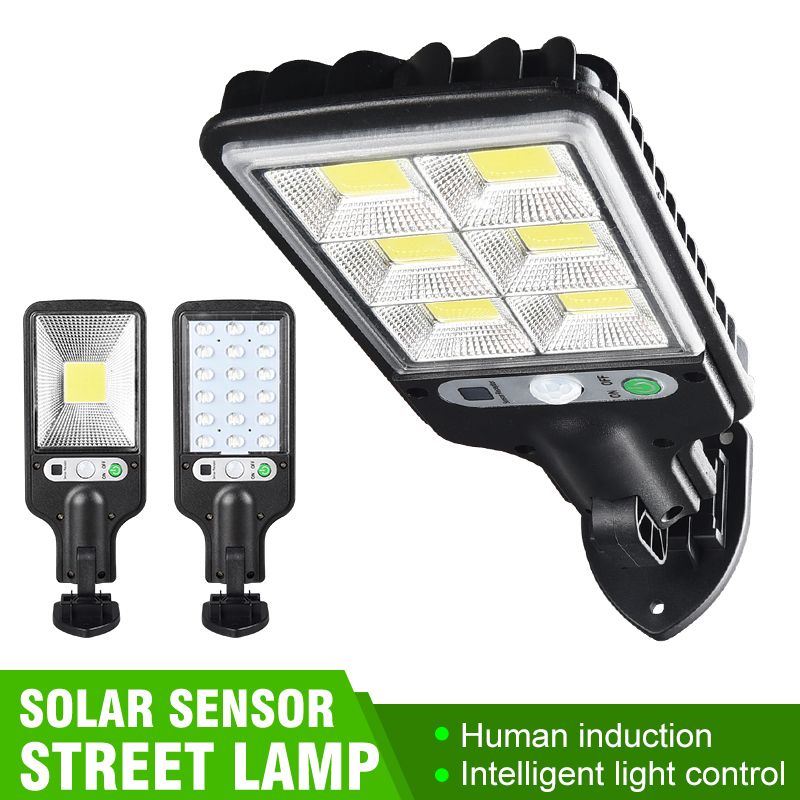 Solar Sensor Wall Light COB/LED Waterproof Human Induction Street Lamp Garden Outdoor Courtyard Sensor Street Light With Remote