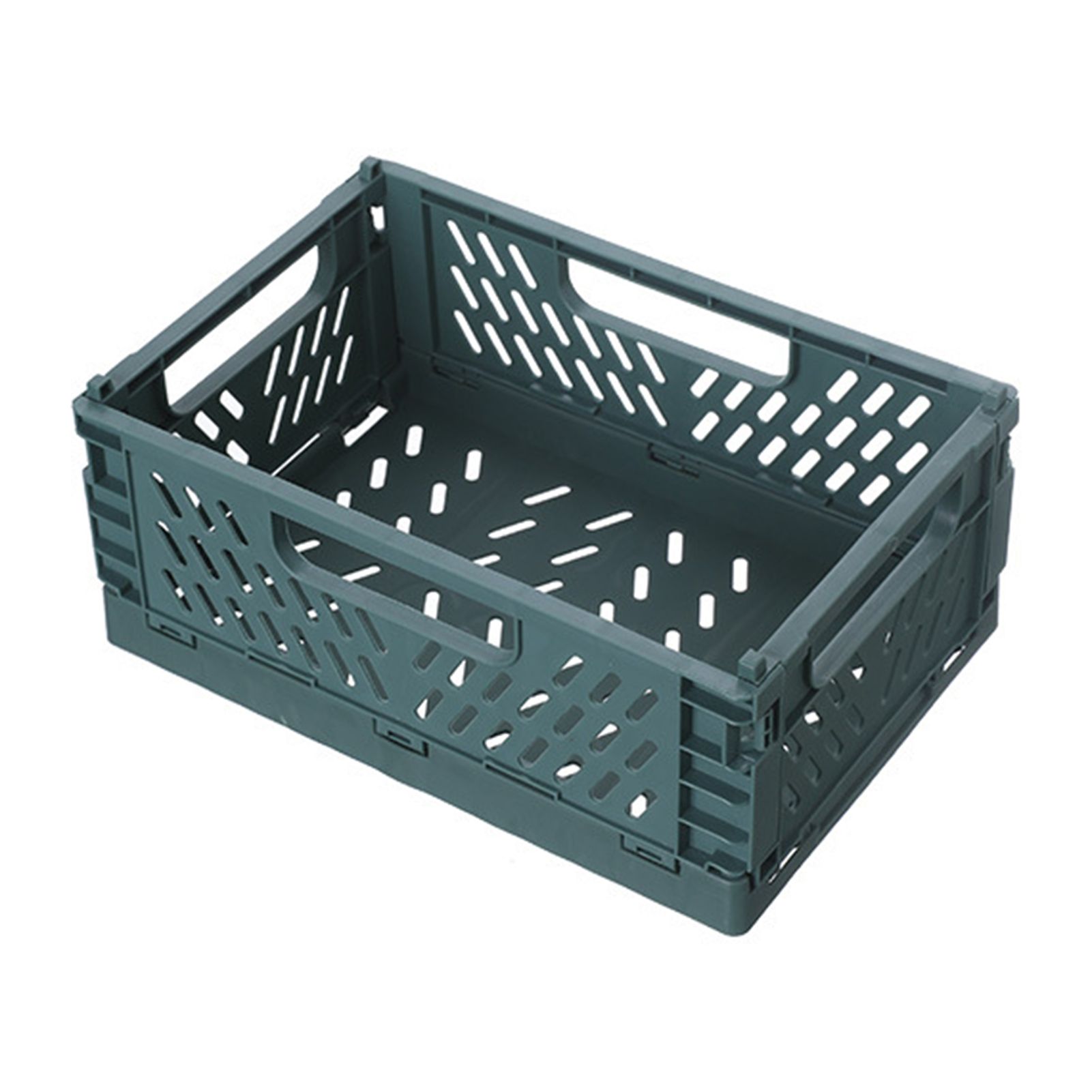 Practical Stackable Storage Basket Foldable Space-saving Plastic Snack Storage Basket for Home