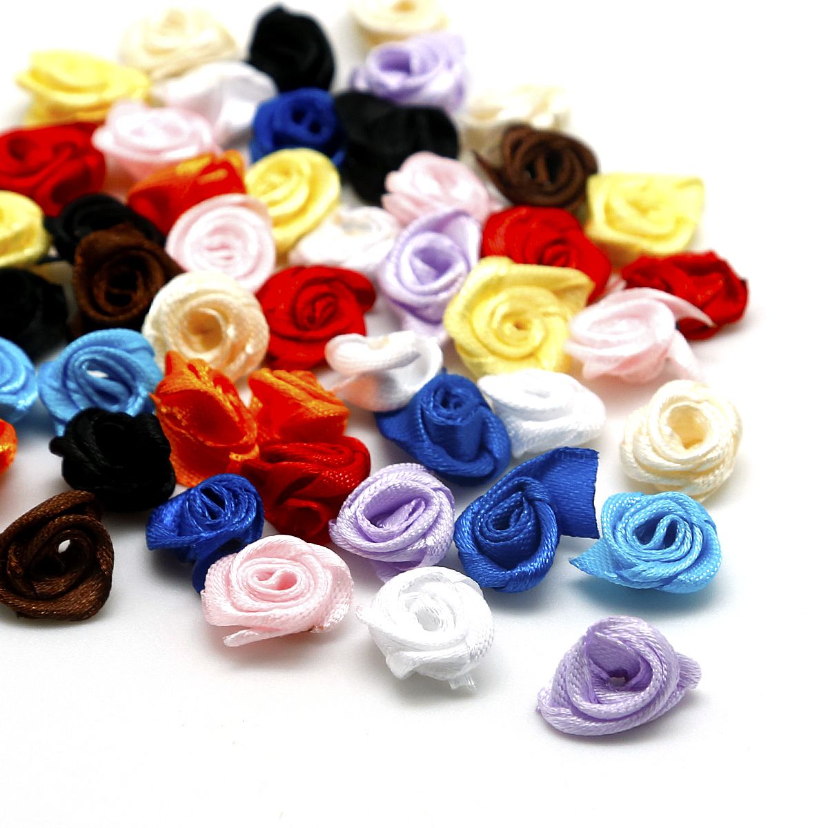 25-50pcs/pk Satin Wedding Home Decor Handmade Flower Ball 1.5-3cm Craft Party Supplies