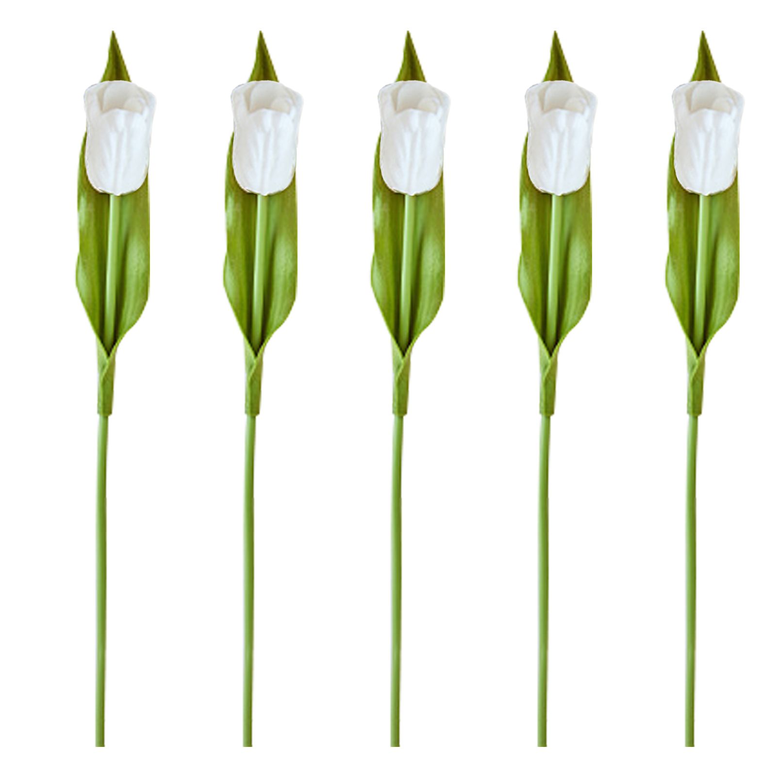 5Pcs/Set Artificial Flower Nice-looking Easy to Maintain Widely Applied Highly Simulated Artificial Tulips Fake Flower for Bedroom