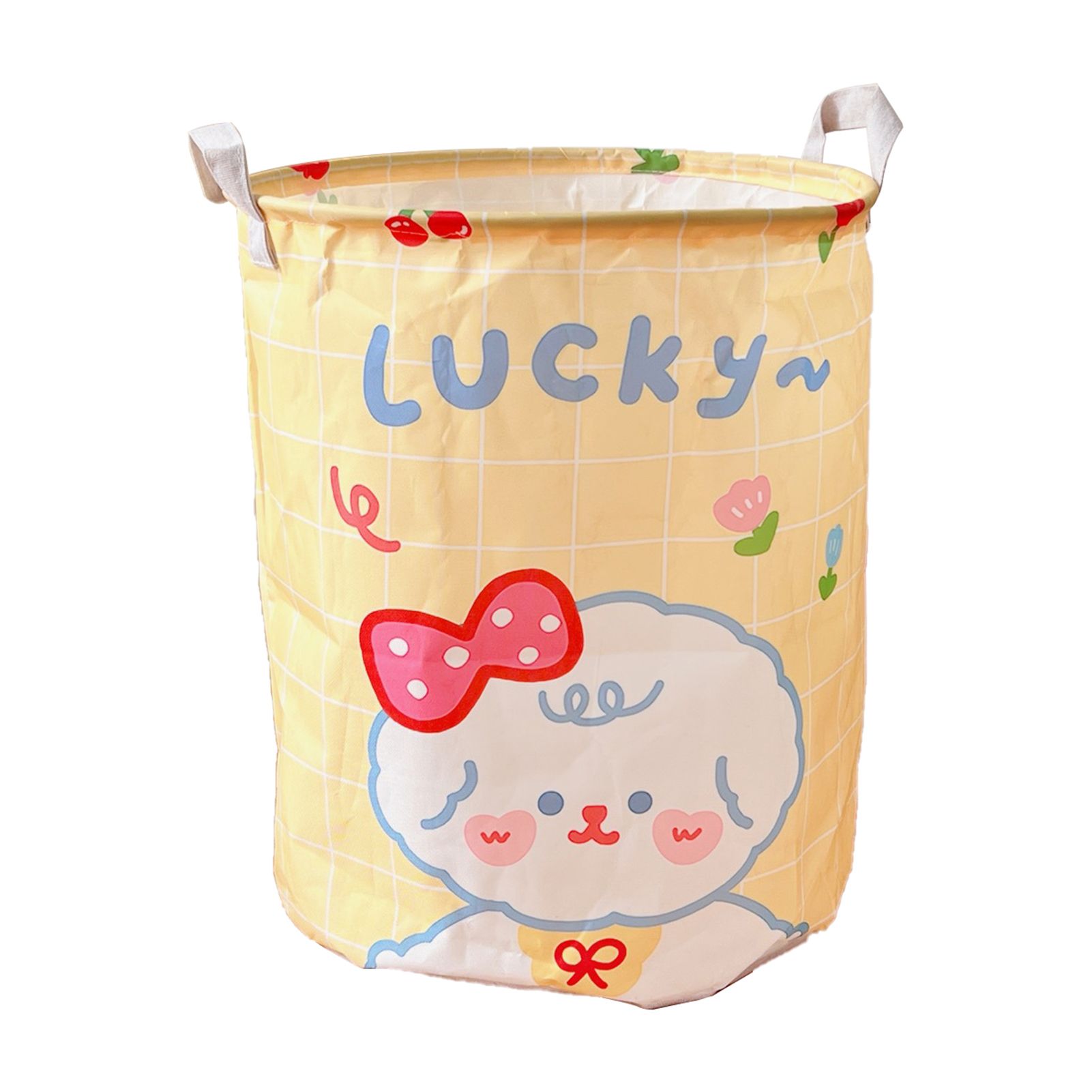 Laundry Basket Cartoon Large Capacity Fabric Folding Sundries Clothes Basket for Daily Use